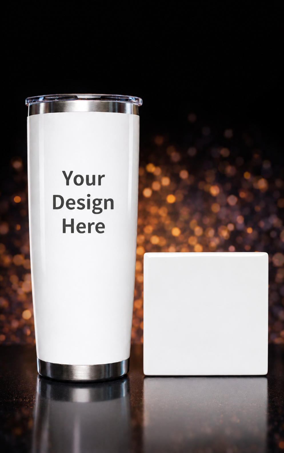 Custom Paired Duo – 20oz Tumbler & Matching Coaster