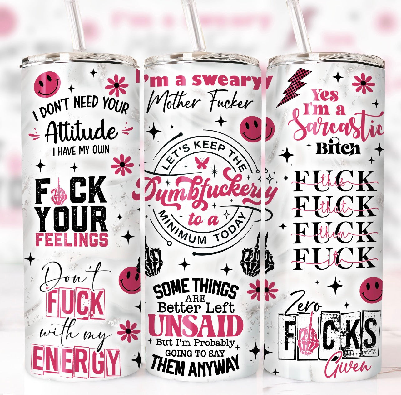 Sarcastic Quote Tumbler 20oz | Funny Adult Humor Cup | Insulated Stainless Steel