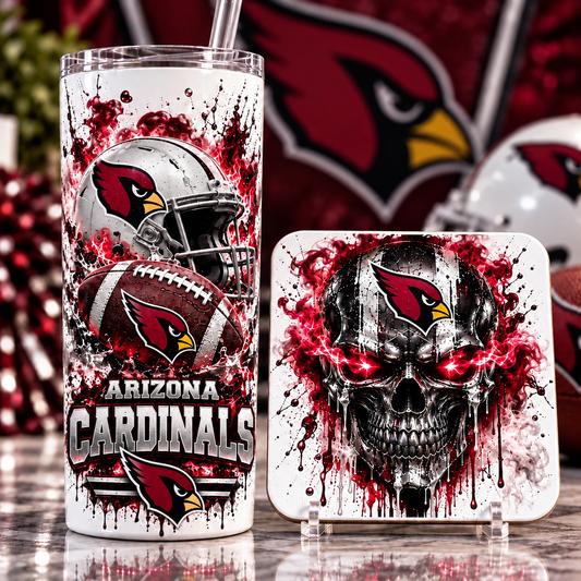 Football Team 20 oz Tumbler & Coaster Set